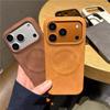 Роскошный чехол для телефона из овчины с магнитным креплением для iPhone 17 Air 13 Mini 12 11 14 15 Plus 16 Pro Max XS XR X Матовый чехол