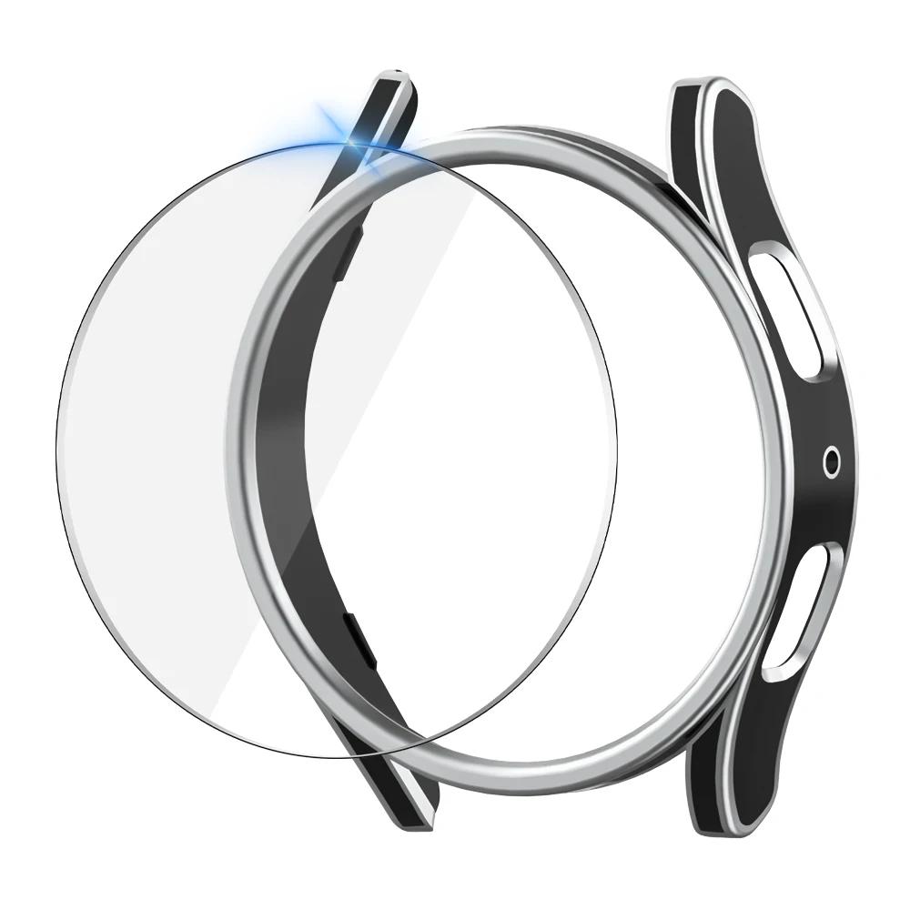 Чехол для Samsung Galaxy Watch 5 Pro 45 мм PC Защитный бампер Защитное стекло для Galaxy Watch 4/5 40 мм 44 мм Защитный кейс