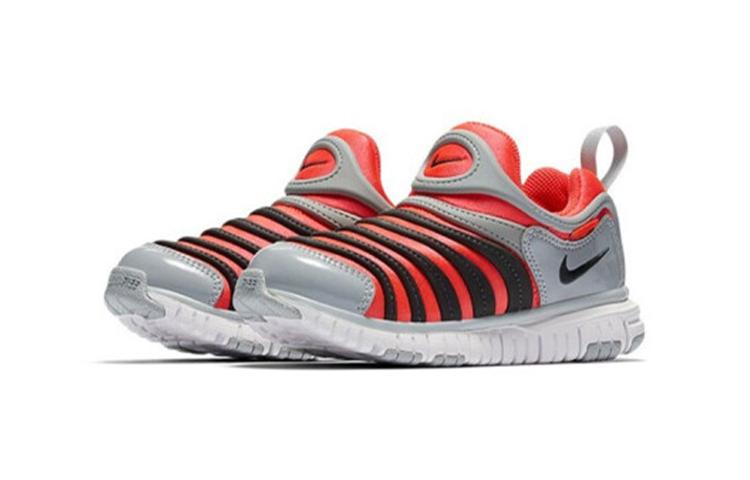 Nike Dynamo Free Низкие Детские Повседневные Кроссовки Серые Красные Дети Возраст 3 7 Лет 343738-629