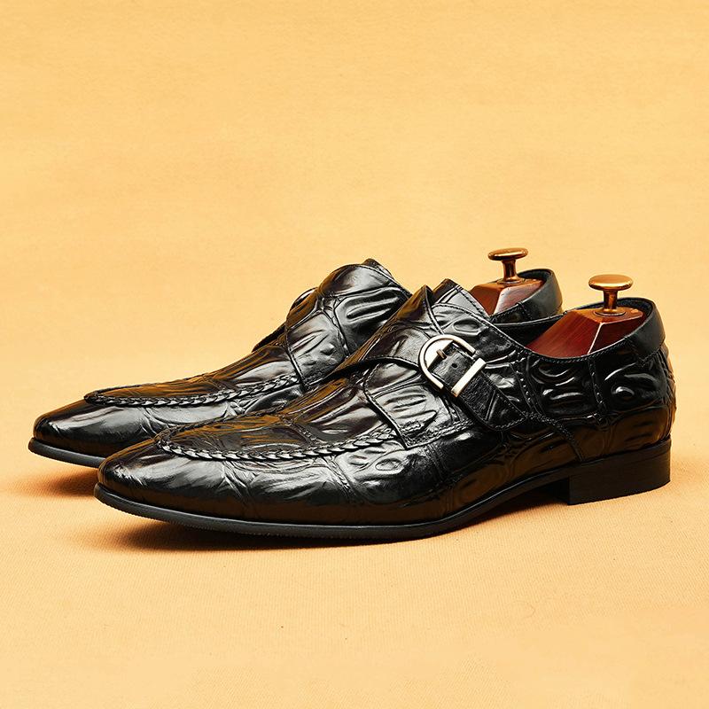 [During The Event] Buckle Munch Leather Shoes Men'S Genuine Leather Formal Men'S Shoes Trendy Men'S Business Leather Shoes