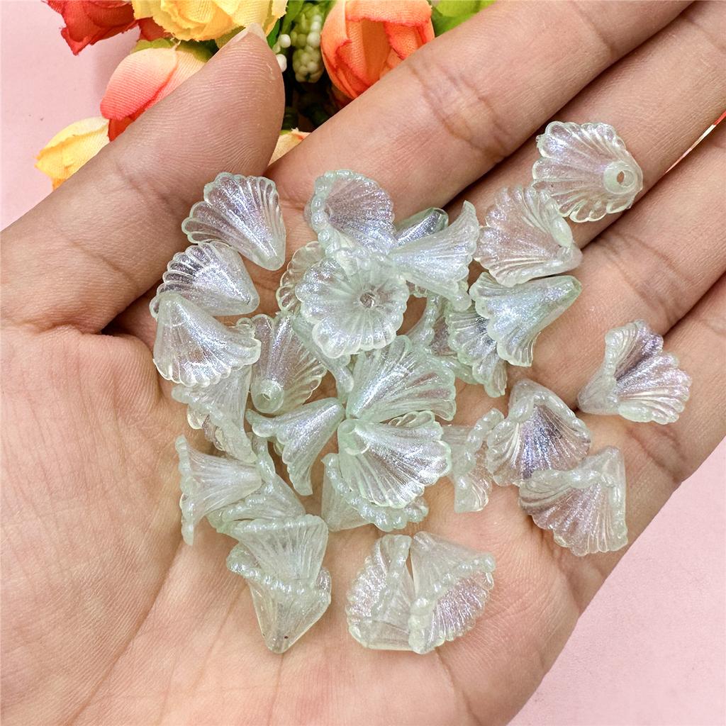 Acrylic 9Colors Loose Beads Morning Glory DIY Earrings Jewelry Making Bracelets 14.3*10mm 200PCS Necklace Jewelry Accessories