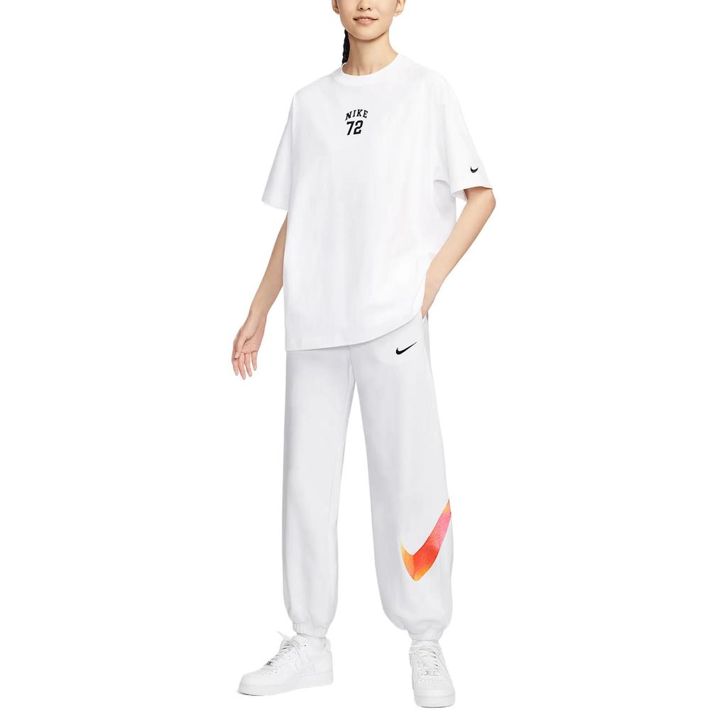 Nike Спортивная мода Удобные повседневные Мягкие трикотажные спортивные штаны Женские брюки Белый IF0394-100