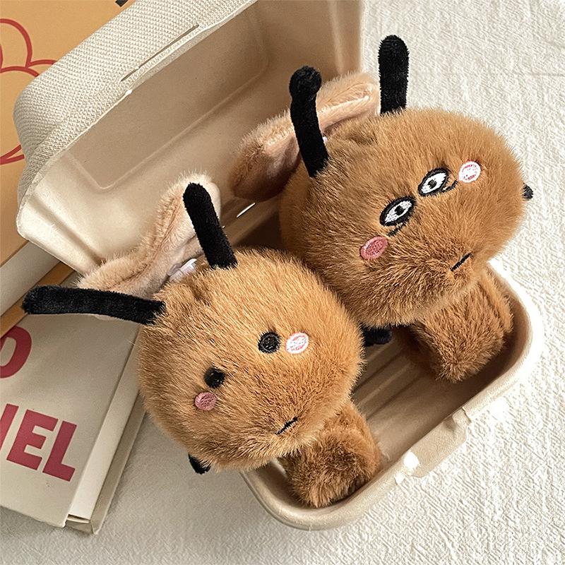 Мультяшный растягивающийся крылышко таракана хлопающий круг игрушки шлепок защелкивающийся браслет на запястье пушистая мягкая плюшевая кукла кольцо на руку подарок