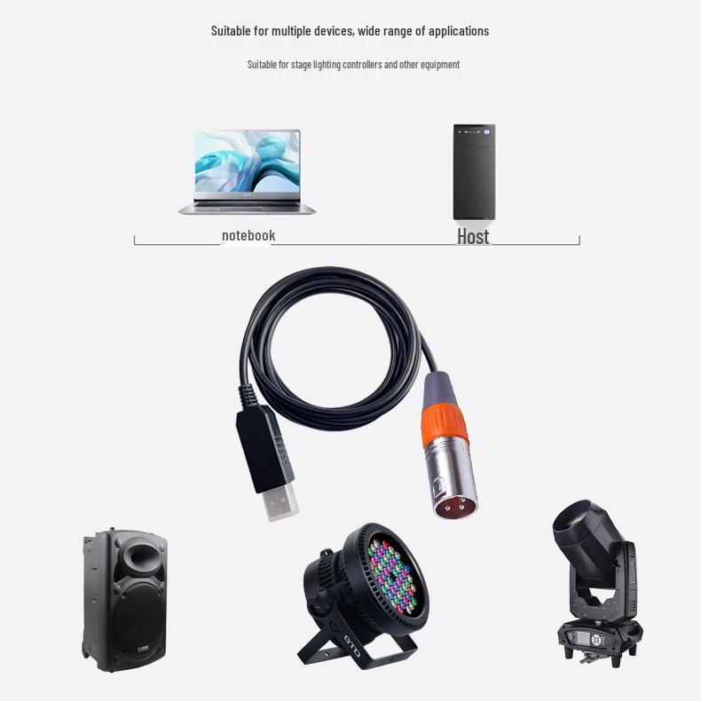 USB-кабель для отладки DMX-консоли RS485 для управления сценическим освещением