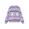 Fila Модный Повседневный Теплый Вязаный Свитер с Круглым Вырезом и Длинным Рукавом Женский свитер Светло-Фиолетовый F11W248401F-PR