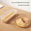 Japanese Microwaveable Noodle Box with Fork and Spoon, Transparent Storage Box with Lid for Fruits and Vegetables