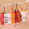 Creative Acrylic Text Keychain - Good Luck Student Gift with Metal Wire Rope