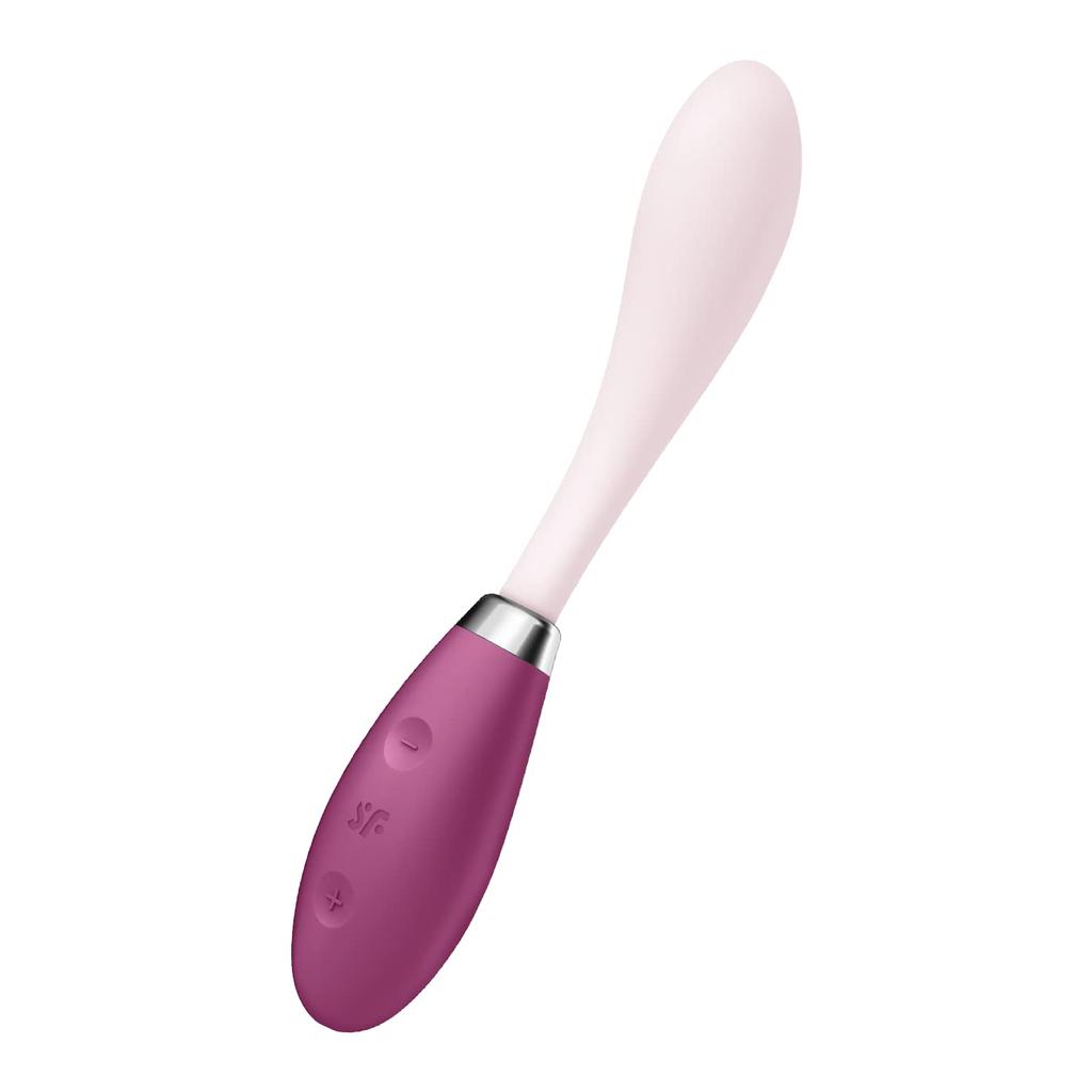 Satisfyer Flex 3 Berry Flexible Vibrator Bendable Slim G Spot Clitoris Simultaneous Stimulation Flexible Flexible Clitoral Orgasm Medium Orgasm Two