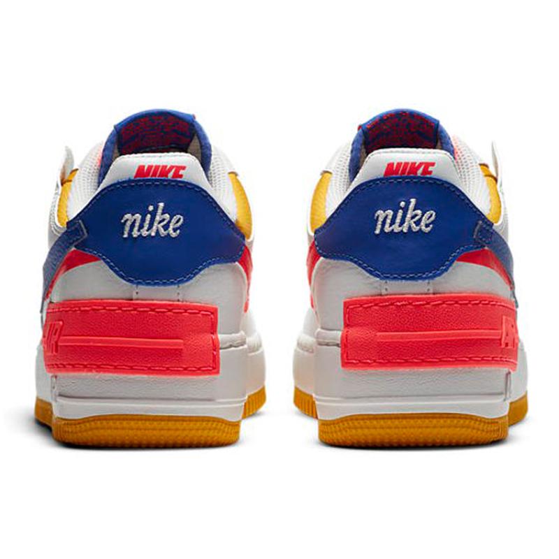 Nike Женские кроссовки Air Force 1 Low Shadow Белые Ярко-малиновый Астрономический синий CI0919-105