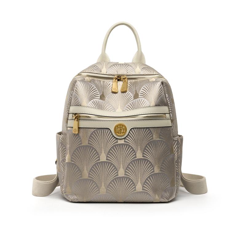 Рюкзак из натуральной кожи Новая мода Женская большая дорожная сумка в китайском стиле Деловые дизайнерские потребности