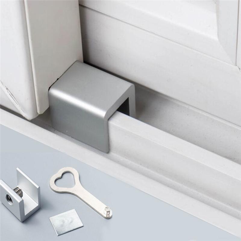 Xiaomi 1/10 Защита детей Безопасность младенцев Регулируемые блокираторы раздвижных окон Стопор Замок безопасности из алюминиевого сплава С ключами Замок на окно для безопасности