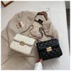 Women's Bag Versatile Crossbody Bag Diamond Chain Small Square Bag Shoulder Leather Bag Women's Bag