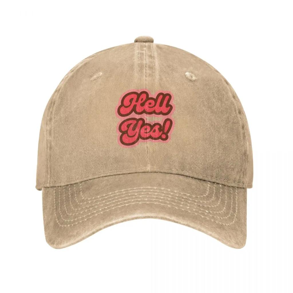 Hell Yes Retro s Graphic Style design Baseball Cap Unique hats Hat Unisex Snapback Cap Sun Hat For Children For Women Unisexs