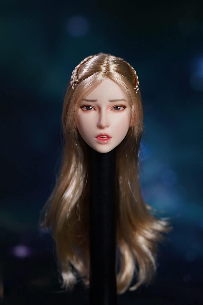 Scale Head Beautiful Figure Girl Head Fits Female Action Figures 1/6 Carving, Head, Sculpt, 12-inch