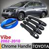 Черная Накладка на Ручку Внешней Двери из Углеродного Волокна для Pontiac Vibe 2003~2010 2004 2007 2009 Автомобильные Аксессуары Наклейки Комплект Отделки Хром