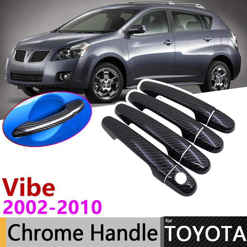 Черная Накладка на Ручку Внешней Двери из Углеродного Волокна для Pontiac Vibe 2003~2010 2004 2007 2009 Автомобильные Аксессуары Наклейки Комплект Отделки Хром