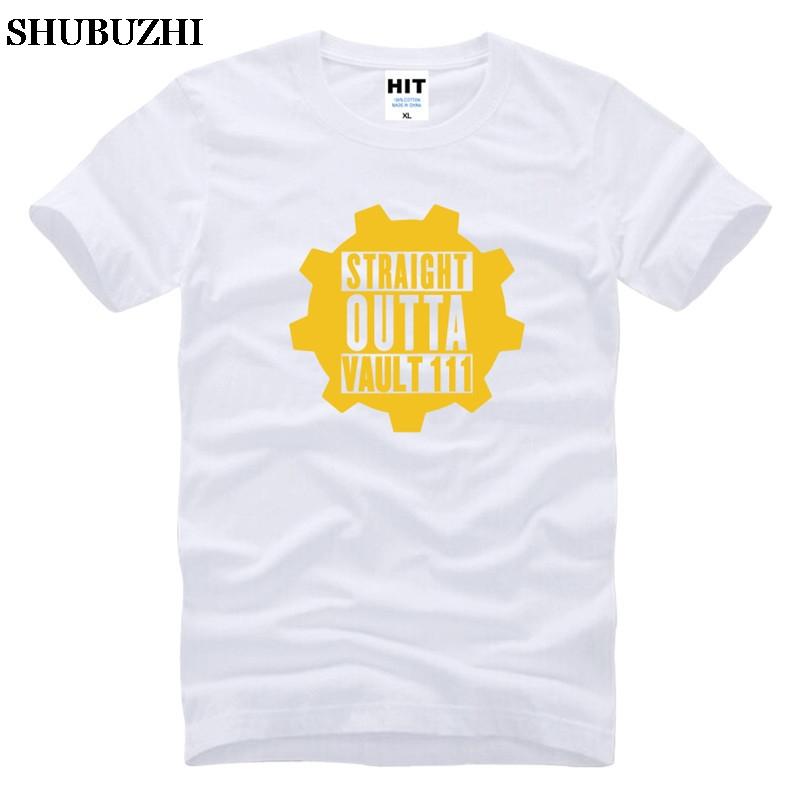 NWA T Shirt Men Fashion Casual Straight Outta Vault 111 T Shirt Short Sleeve Cotton Hip Hop Tshirt Tops Harajuku Hipster