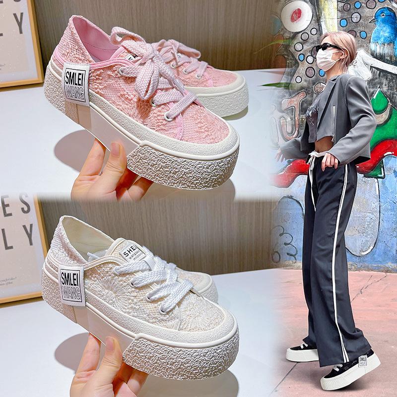 New First-layer Sheepskin Two Wear Little White Shoes 2025 Summer Platform Shoes Casual Board Shoes Women's Trendy Shoes Breathable Women's Shoes
