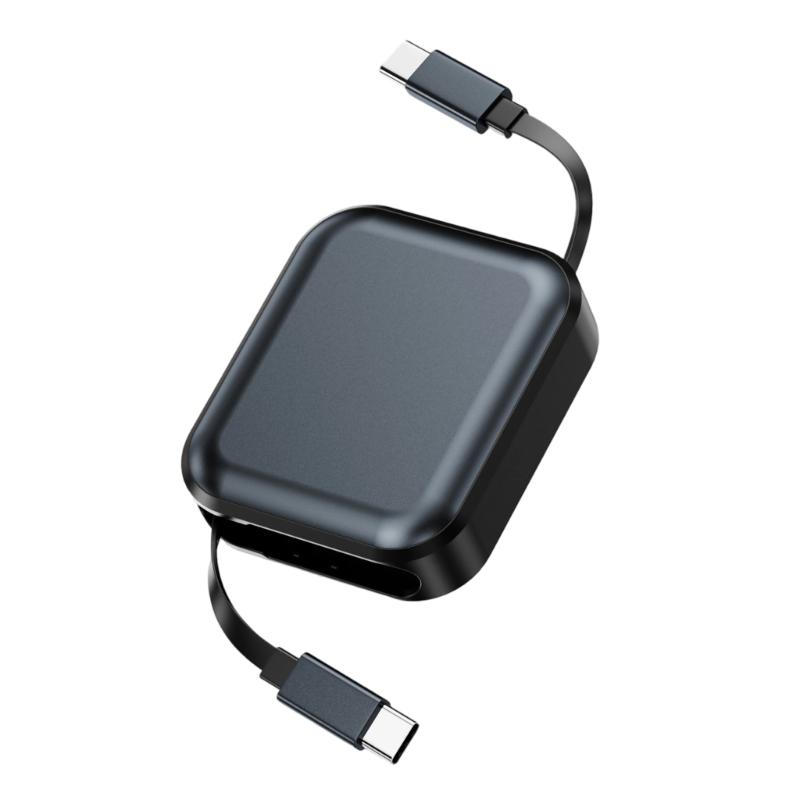 Выдвижной Быстрозарядный USB C Кабель 240 Вт Для Телефона 15 16 17 Ноутбуков Скорость Передачи Данных 480 Мбит/с Конструкция из АБС-пластика и Металла