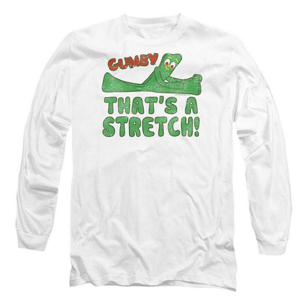 Унисекс Взрослая футболка с длинным рукавом Gumby That's A Stretch
