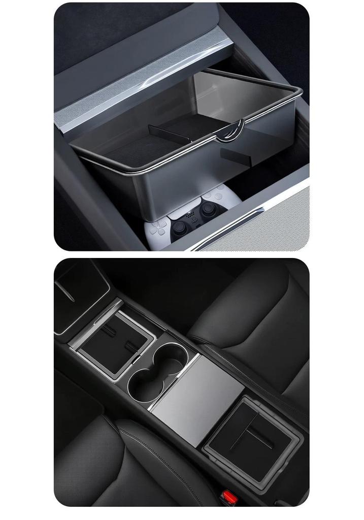 Прозрачный ящик для хранения подлокотника для Tesla Model Y/3 Шестиместной центральной консоли