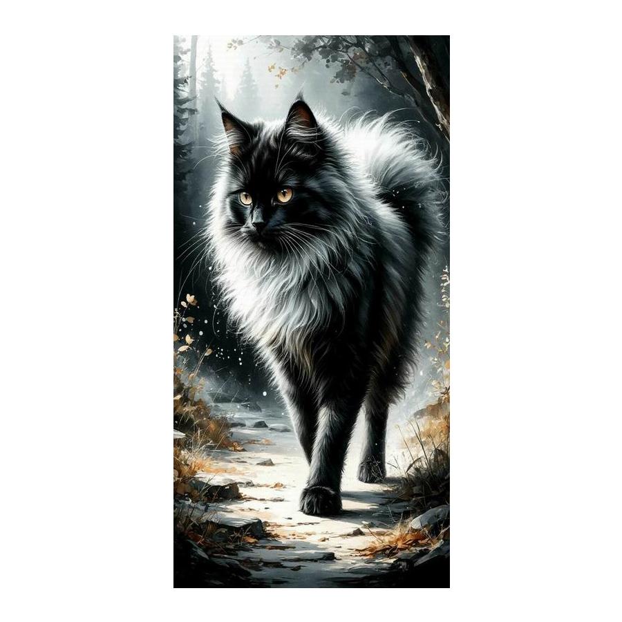 Diamond Mosaic Black Cat Large Size Diy Diamond Painting Full Square Round Drill Animals Jewelry Cross Stitch Kits Wall Decor