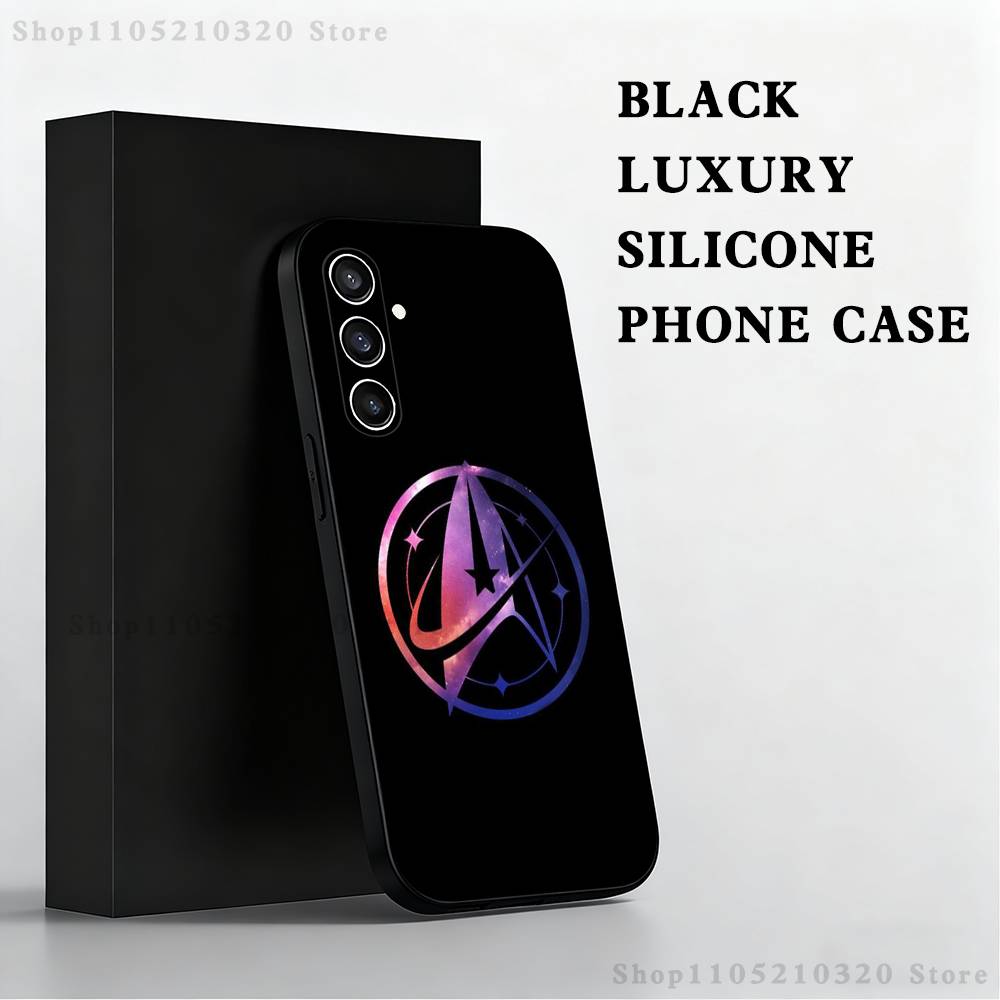 S-Star Trek S-Ships Phone Case For Samsung S25,S24 Ultra,S20,S30 plus,S22 plus,S23,S30 Ultra 5G Silicone Black Shell