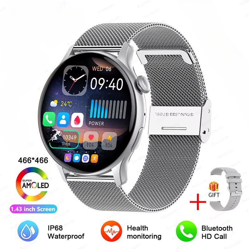Новые умные часы для женщин AMOLED-экран Всегда отображает время NFC IP68 Водонепроницаемые Спортивные Звонки Женские умные часы Для Huawei Xiaomi Apple