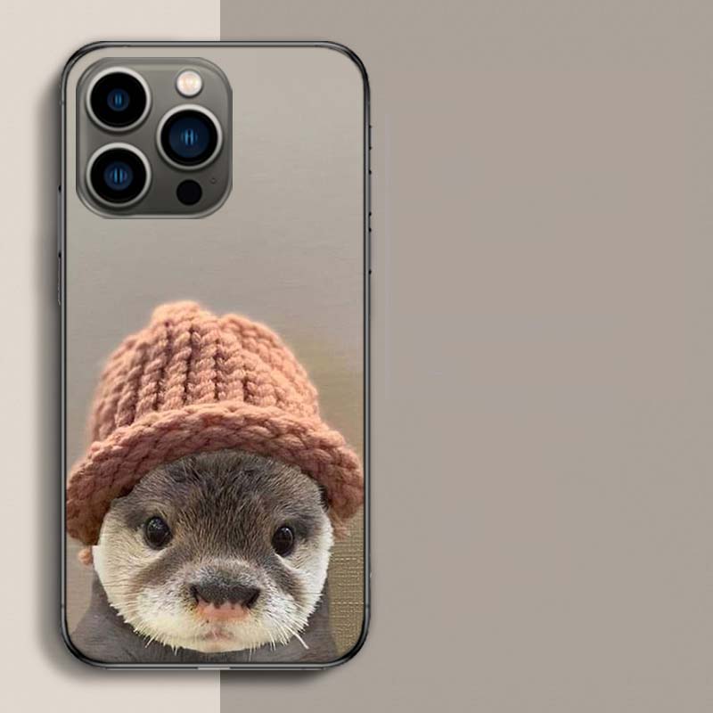 Lovely Otter Who Loves Clean Food Phone Case For Apple Iphone 16E 16 17 Pro Max Air 15 Pro 14 Plus 12 13 Mini Cover Cute