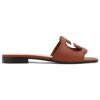 Gucci Женская вьетнамка с вырезами Interlocking G 'Cuir' Женская 694451 US000 2535