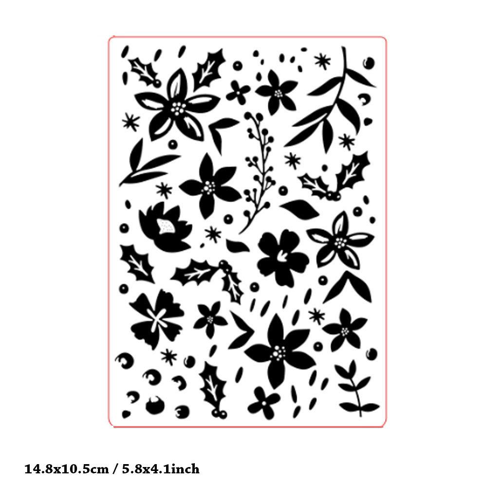 Цветочная лоза Пластиковые папки для тиснения Шаблоны Штампы Трафарет Лист Снежинка Пузырь Точка Рамка