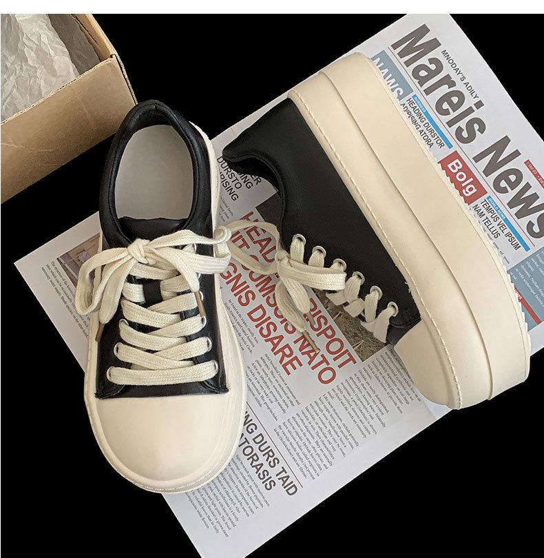 Модные туфли-туфли на платформе в стиле ретро для женщин, белые, новинка осени 2025 года, универсальные, легкие, повседневные, спортивные туфли