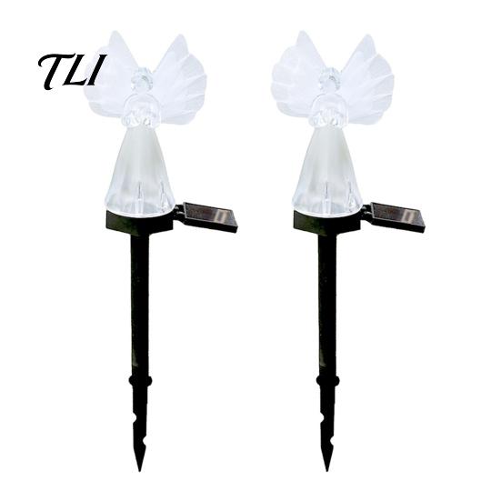 Garden Ornaments for Patio Solar Angel Light, LED Yard Stake Waterproof Lights Graveside Memorial Decorative Lamp Cemetery Graveyard Lawn Pathway