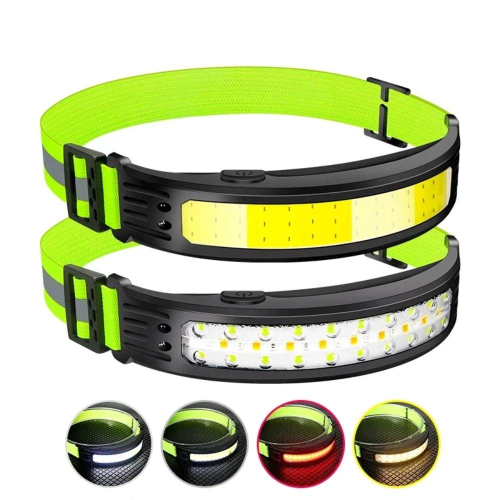 Waterproof COB LED Headlamp Powerful Wave Sensor LED Headlight USB Rechargeable Head Lamp Hiking