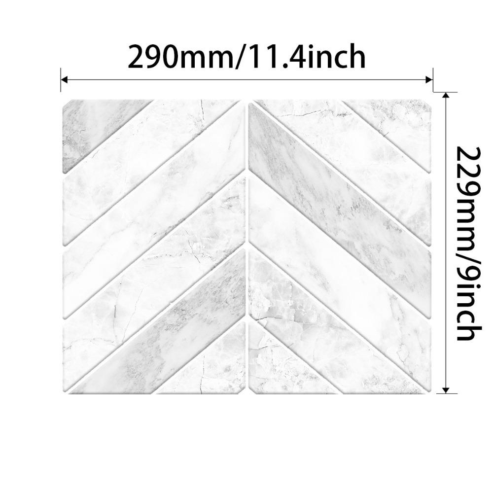 Водонепроницаемая самоклеящаяся фартук 11,4" x 9" Настенная плитка Прочные обои для кухни ванной