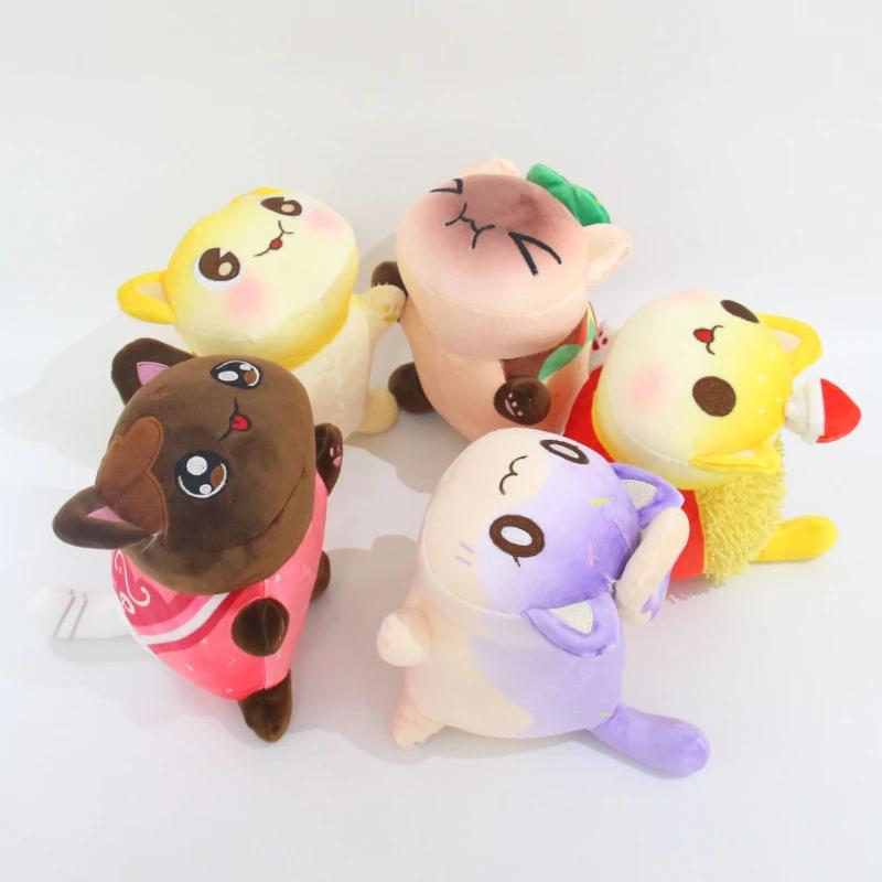 26cm Aphmau Meows Cat Plush Toy Soft Meemeow Stuffed Donut Cat Plushie Dolls French Fry Cheeseburger Food Stuffed Pillow Gifts