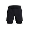 Solid Color Elastic Waist Shorts Men Shorts Black 1378604-001