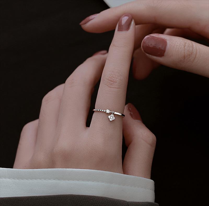 Изысканное золотое разомкнутое кольцо: Японский и корейский стиль, тонкое кольцо с бриллиантами, штабелируемые и элегантные украшения для пальцев