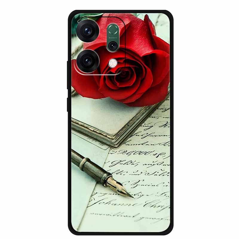 For Oppo Reno 14 5G Phone Case 6.59" Fashion Luxury Casing Black Silicone Soft Back Cover For Oppo Reno 14 Shockproof Capa Funda
