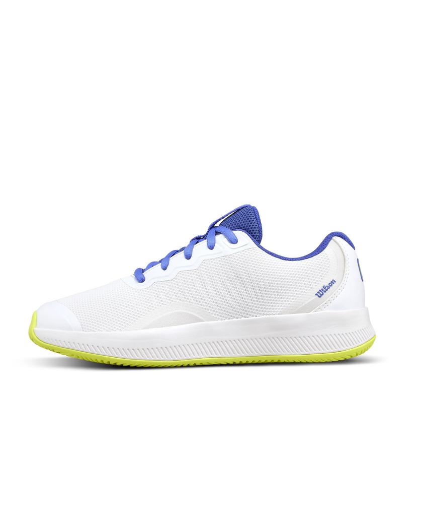 Wilson Intrigue Lite Tennis Shoes for Men White/Amparo Blue/Safety Yellow 25.0 cm All Court Shoe WRS336710U085