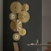 Golden Wall Decoration Pendant Nordic Light Luxury Round Wall Hanging Decor Metal Irregular Disc Wrought Iron Room Home Decor