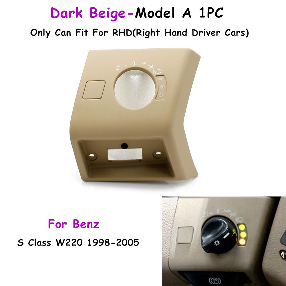 W220 1998-2005 Right Hand Driver Cars Front Dashboard Headlight Switch Control Cover Trim For Mercedes Benz S Class S500 S600