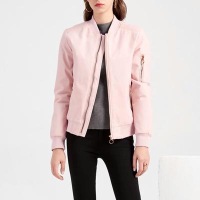 Женское весенне-осеннее пальто с воротником-стойкой и длинным рукавом на молнии, сплошной цвет, свободные мягкие теплые карманы на молнии, кардиган, эластичные манжеты, женская куртка