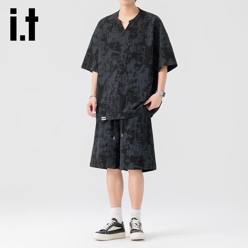 Мужской комплект из двух предметов Izzueit: футболка и шорты tie-dye