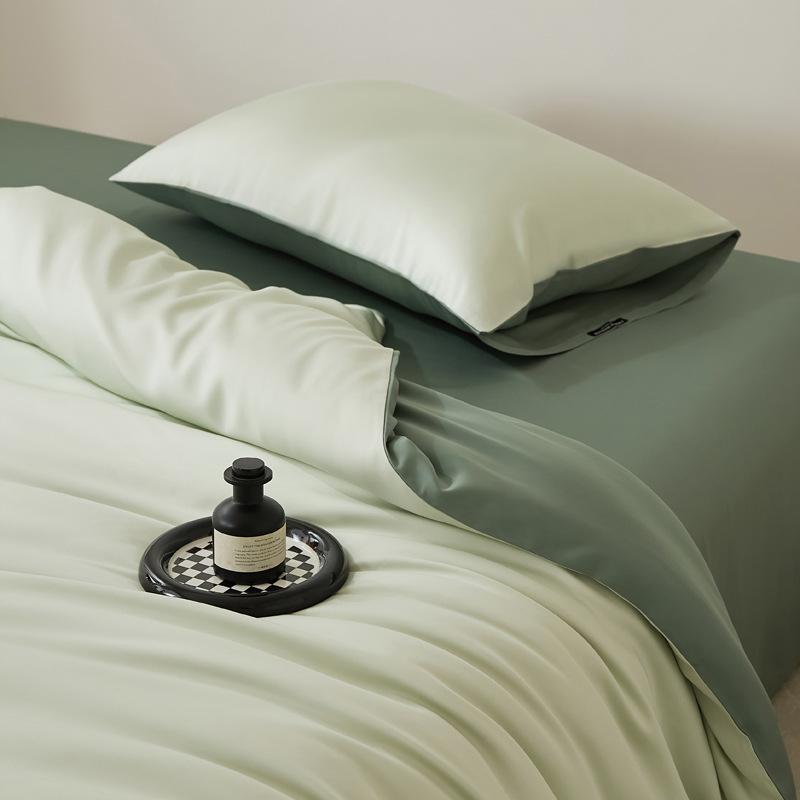 10 Tencel Lyocell Tencel four-piece set, sleeping naked, cold silk in summer, high-end bed sheet quilt cover three-piece set
