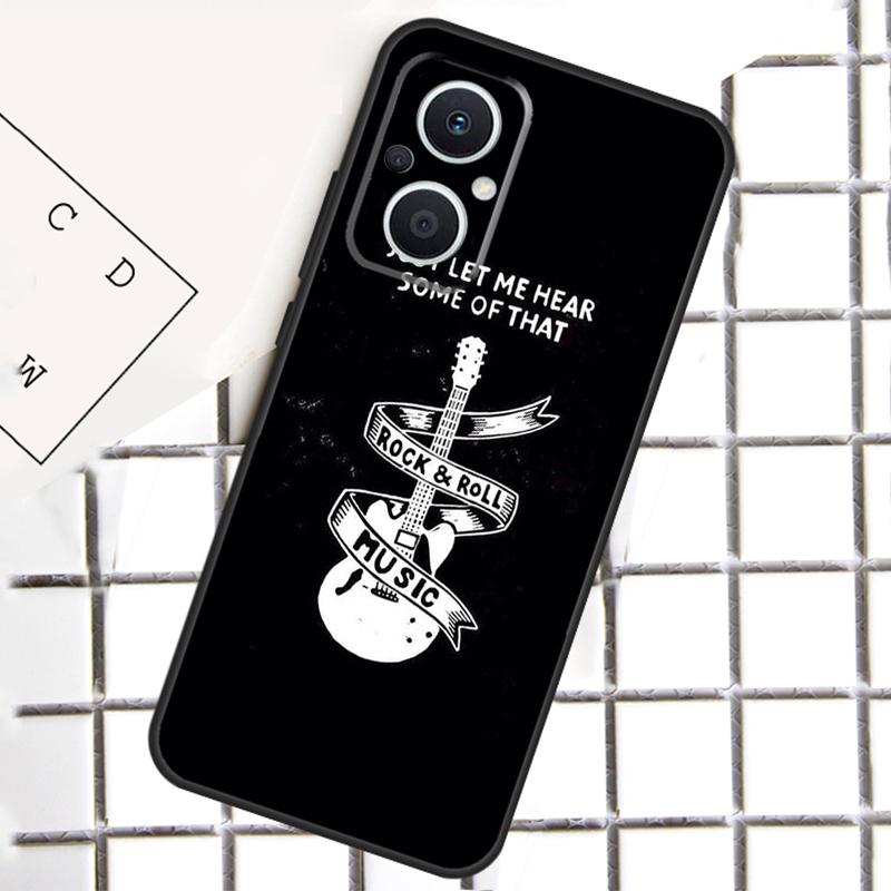 Чехол для телефона Rock Roll Skull для OPPO Reno 13F 13 12 11 14 F 10 Pro 8T 7 8 Lite OPPO Find X9 X6 X5 X8 Pro