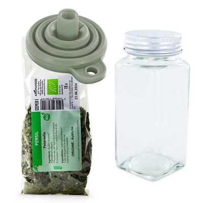 Бутылка для специй + воронка + органическая петрушка 15 г