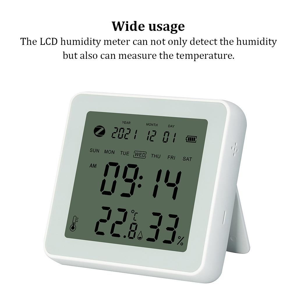 Tuya Zigbee Интеллектуальный датчик температуры и влажности для помещений с ЖК-дисплеем Цифровой гигрометр в реальном времени Термометр Измерение температуры в помещении