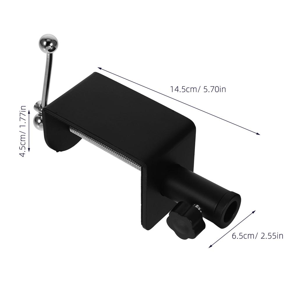 2Pcs Multi-Functional Desk Clamp Fixed Table Mount Adjustable Universal C Clamp Mic Arm Stand Table Clamps for Poles
