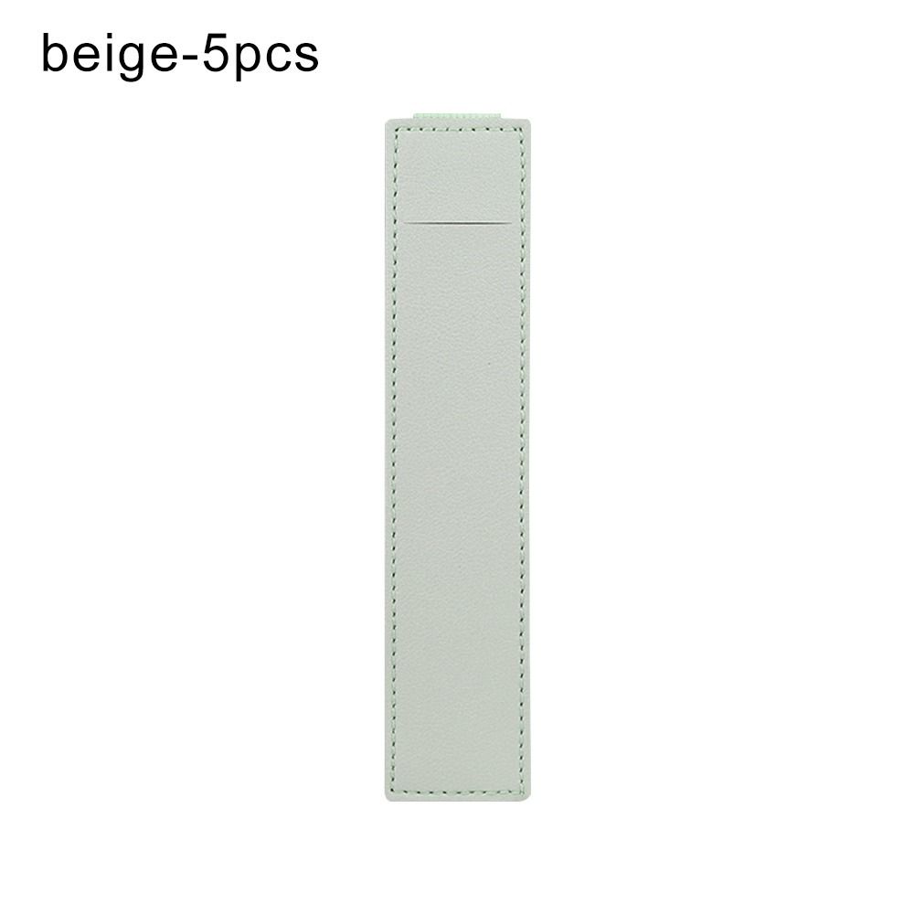 Lightweight Pu Leather Elastic Buckle Pen Bag Pencil Case Pen Clip Pen Holder